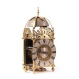 A 17th Century Brass Striking Lantern Clock with Very Unusual Early Conversions to a Side Fitted