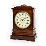 A Mahogany Striking Table Clock, signed F H Sinderby, 18 Bull St, London, circa 1830, stepped