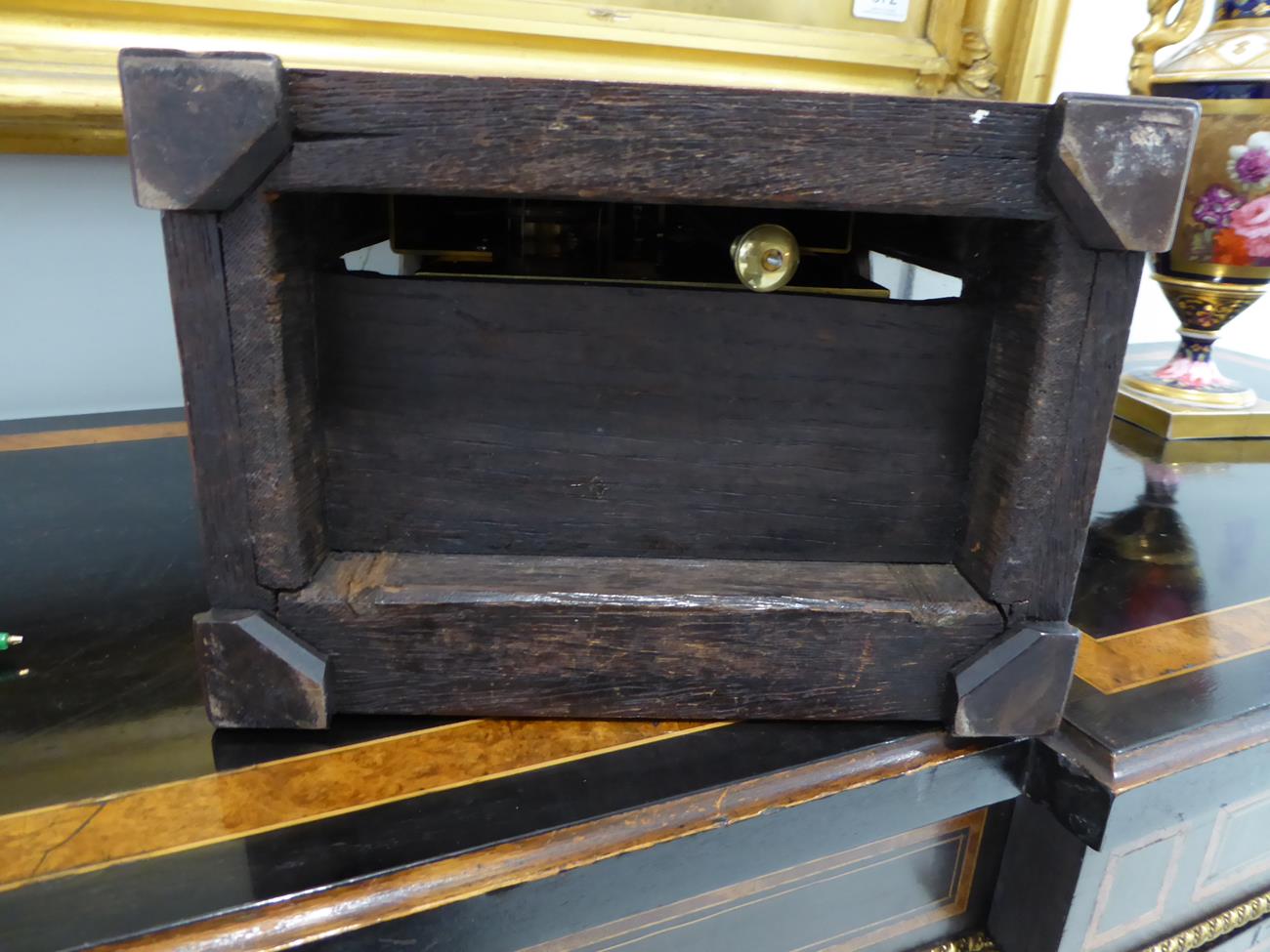 A Small Alarm Table Timepiece, signed Geo Lindsay, London, circa 1770, inverted bell top pediment - Image 17 of 18