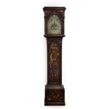 A Chinoiserie Eight Day Longcase Clock, signed Thos Carter, Bp Auckland, circa 1730, flat top