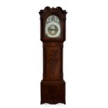 A Mahogany Eight Day Longcase Clock, signed Jos Lloyd, Wigan, circa 1810, swan neck pediment, fluted