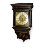 A Chinoiserie Thirty Hour Wall Clock, signed Brownless, Staindrop, late 18th century, flat top