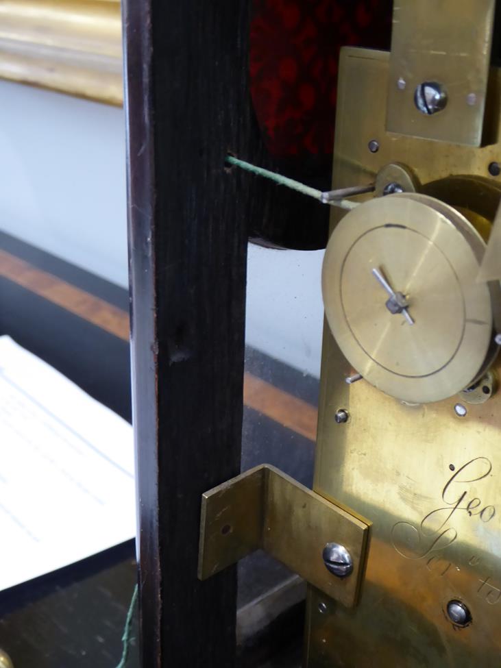 A Small Alarm Table Timepiece, signed Geo Lindsay, London, circa 1770, inverted bell top pediment - Image 13 of 18