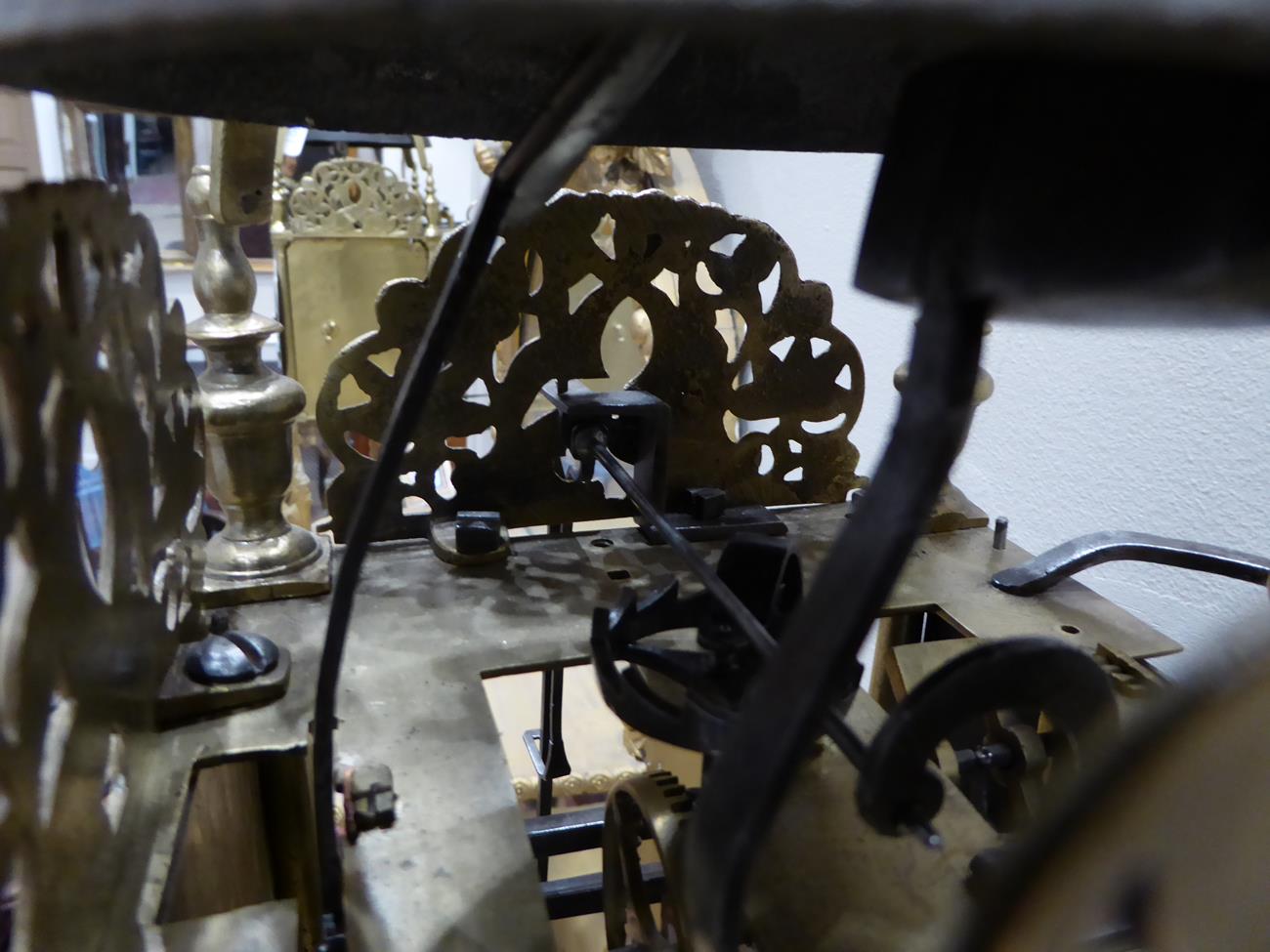 A 17th Century Brass Striking Lantern Clock with Very Unusual Early Conversions to a Side Fitted - Image 6 of 7