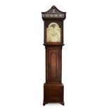 A Mahogany Eight Day Longcase Clock, signed John Hamilton, Glasgow, late 18th century and later,