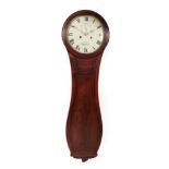 A Tear Drop Shaped Mahogany Striking Tavern Clock, signed Dawes, Whitehaven, early 19th century,