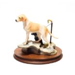 Border Fine Arts 'Fell Hound with Lakeland Terrier', model No. L92 by Mairi Laing Hunt, limited