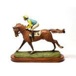 Border Fine Arts 'Cantering Down' (Racehorse), model No. L16A by Anne Wall, limited edition 768/850,