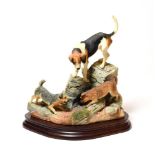 Border Fine Arts 'Fell Hound and Terriers', model No. B0885 by Anne Wall, limited edition 944/950,