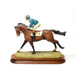 Border Fine Arts 'Cantering Down' (Racehorse), model No. L16A by Anne Wall, limited edition 53/