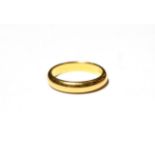 A 22 carat gold band ring, finger size Q. Gross weight 7.5 grams.