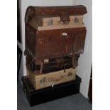 Three trunks, two suitcases and a small case