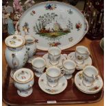 A 20th century Meissen coffee service (one cup a.f.), with impressed marks