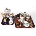 A group of 19th century and later ceramics including Sevres tea cups and saucers, Continental