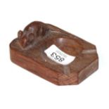 A Robert Mouseman Thompson of Kilburn English oak ashtray