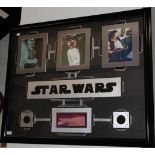 Star Wars Autographed Photograph Framed Display with 8x10'' colour photographs of Mark Hamill,