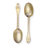 A Pair of William and Mary Silver-Gilt Spoons, by Eli Belton, Newcastle, Circa 1690, each with