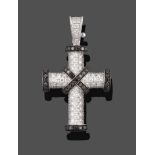 An 18 Carat White Gold Diamond Cross Pendant, by Theo Fennell, the cross motif pavé set throughout