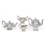 A Four-Piece George IV Silver Tea and Coffee-Service, by John Edward Terry, London, 1824, The