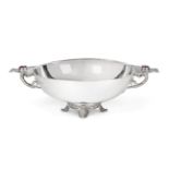 A George V Silver Bowl, by Manoah Rhodes and Sons Ltd., London, 1922, the bowl circular, with two