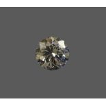 A Loose Round Brilliant Cut Diamond, weighing 0.76 carat approximately not illustrated The diamond