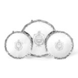 A Set of Three George III Silver Salvers, by Richard Rugg, London, 1776, each shaped circular and on