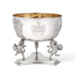 A Victorian Silver Presentation-Bowl, by John Bodman Carrington, London, 1892, the cylindrical