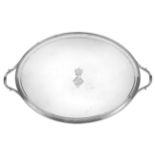 A George III Silver Tray, by Thomas Hannam and John Crouch, London, 1800, oval and with reeded