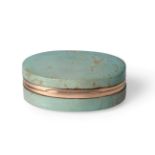 A Gold-Mounted Hardstone Snuff-Box, Probably First Half 19th Century, oval and with plain gold