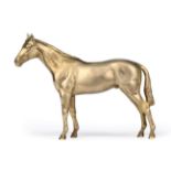 An Italian Silver-Gilt Model of a Horse, Rome, Probably First Half 20th Century, realistically