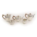 A Five-Piece Elizabeth II Silver Tea and Coffee-Service, by Mappin and Webb, Sheffield, 1977, each