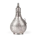 A Charles II Silver Scent-Bottle, Makers Mark Rubbed, Possibly DS Crowned, Circa 1660, pear-shaped