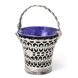 A George III Silver Cream-Pail, by William Plummer, London, 1770, tapering cylindrical, with