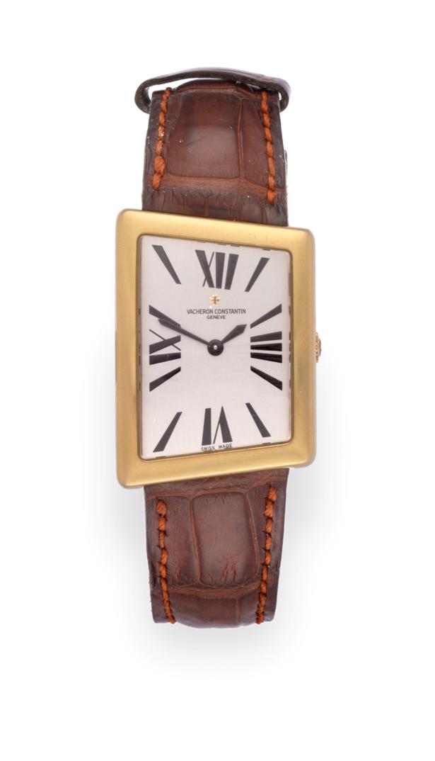 An Unusual 18 Carat Asymmetric Wristwatch, signed Vacheron Constantin, Geneve, model: MCMLXXII, ref: