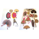 A Quantity of World Fans, 19th to 20th Centuries, with examples from the Indian Continent, Africa,