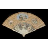 L'Amitié Fraternelle: A Late-18th Century Ivory Fan with a double paper leaf,