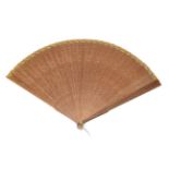 A Fine Wood Brisé Fan, circa 1900 but in Regency style,