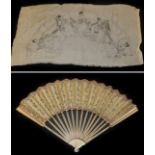 A Light and Airy Mid-18th Century French Ivory Fan,