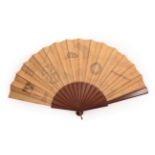 A Conversation Fan in similar vein to the previous lot, and surely by the same hand,