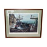 Signed Print Grosmont Station By Peter Gerald Baker signed by artist (signature completely faded and