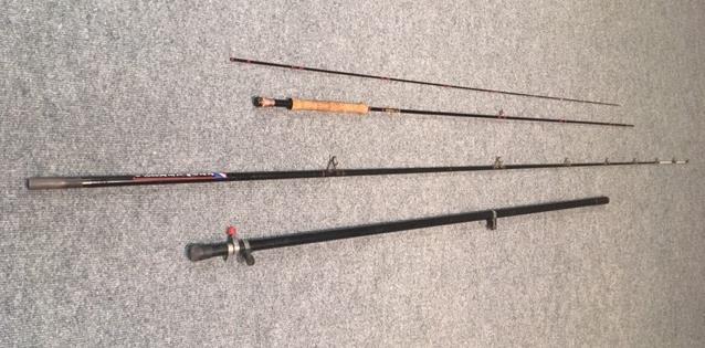 A Collection Of Various Mixed Fishing Rods to include six Sea Rods makers include ABU. Seven