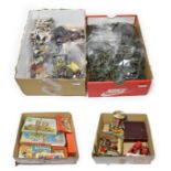 Mixed Lot including three jigsaws, various games and pastimes, loose plastic and lead figures, a