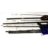 Collection Of Sea Fishing Rods including five Beachcasting rods and three boat rods by various