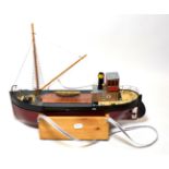 Clyde Puffer 'Ghems' Model Boat electric motor power 20'', 51cm, (E, on stand)