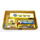 Various Diecast Dinky 917 Mercedes Benz truck and trailer and 404 Fork lift truck; Corgi Gift Set 36