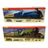 Hornby (China) OO Gauge Two DCC Ready Sets R1072 Flying Scotsman and R1129 Blue Streak (both E boxes