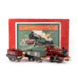 Hornby O Gauge Midland Railway Goods Set (1920/1) consisting of c/w 0-4-0 locomotive 2710 maroon