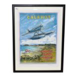 P May (b.1925), Signed Poster Calshot Schneider Trophy Supermarine S6B Sets Record 17x23'',