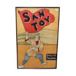 San Toy - Daly's Theatre Poster depicting a Japanese gentleman waving a flag, published by Weiners