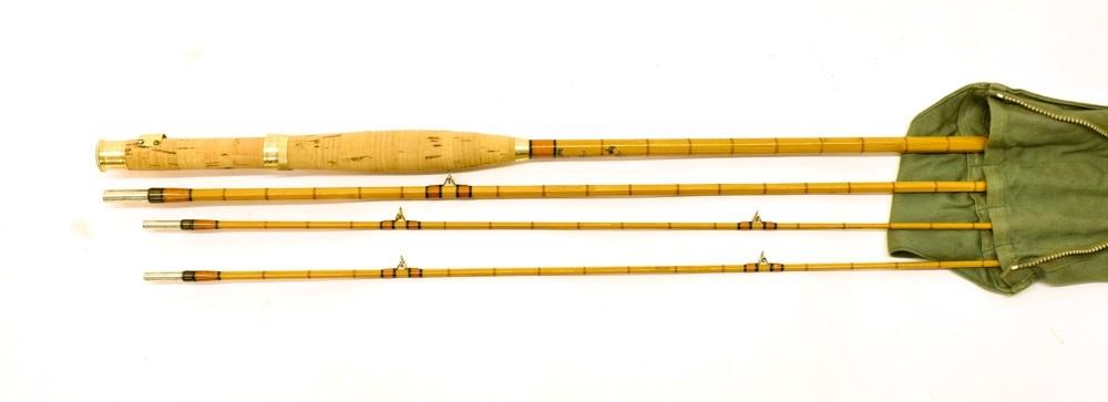 Hardy ''The Hollolight'' 3 Section Palakona Cane Fly Rod 9'-0'' with two top sections complete